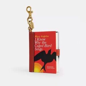 Coach Book Bag Charm I Know Why The Caged Bird Sings By Maya Angelou NWT